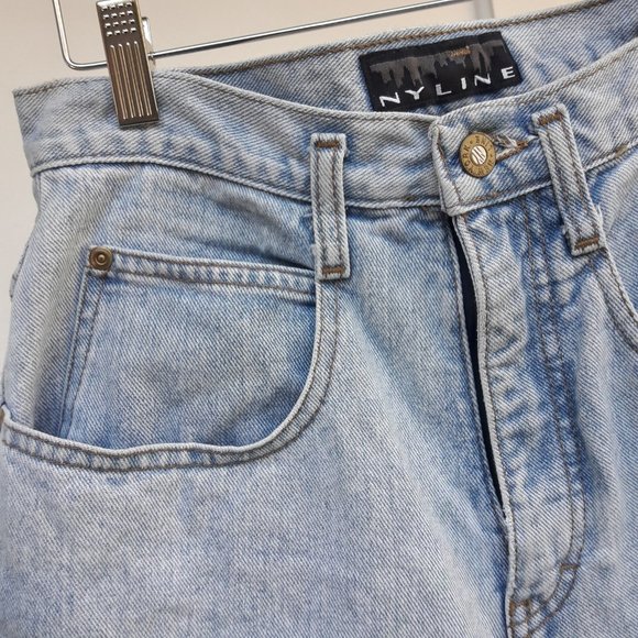 Vintage High Waisted Jean Shorts Slouch Curvy Retro 1980s VTG 90s Size 30W - Picture 5 of 16